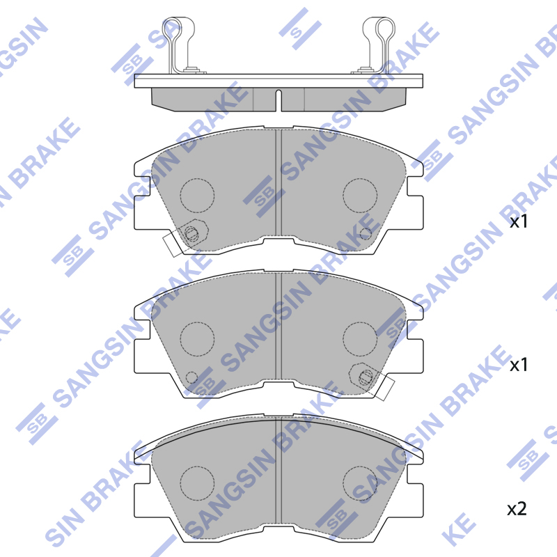 Передние тормозные колодки Sangsin SP1135