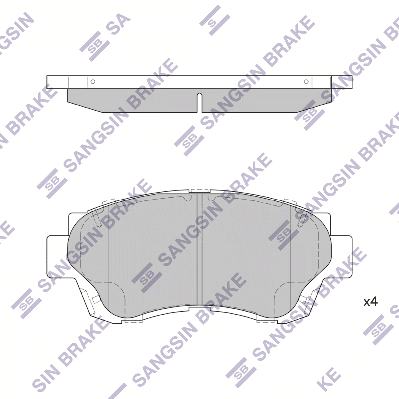 Передние тормозные колодки Sangsin SP1138