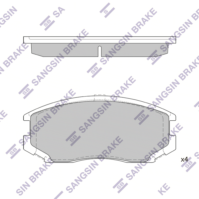 Передние тормозные колодки Sangsin SP1142A