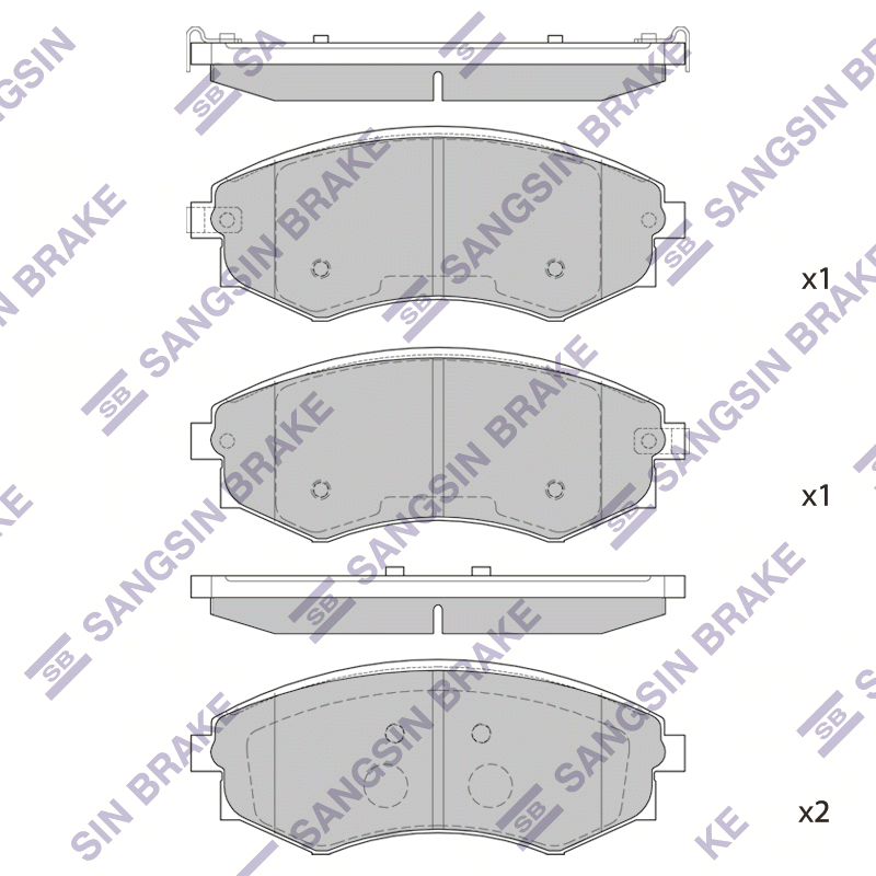 Передние тормозные колодки Sangsin SP1144