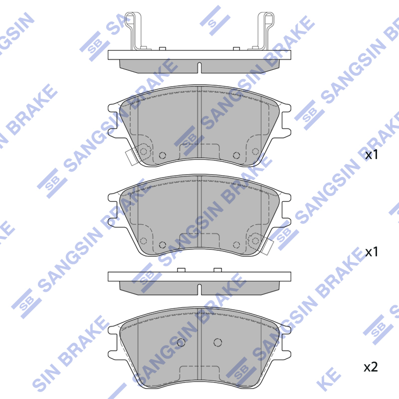 Передние тормозные колодки Sangsin SP1147