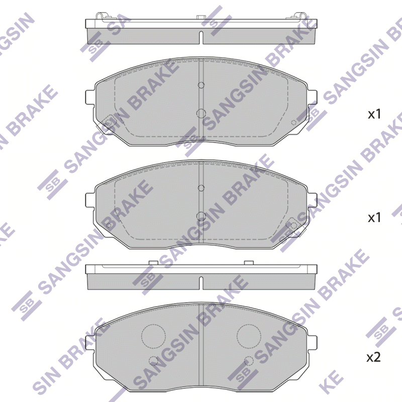 Передние тормозные колодки Sangsin SP1153
