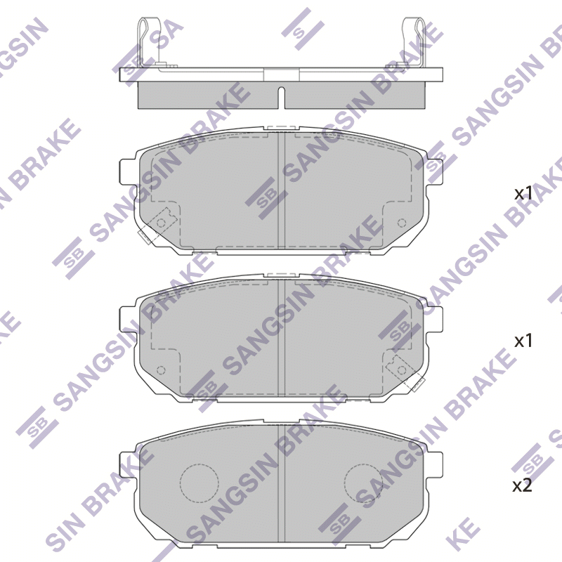 Задние тормозные колодки Sangsin SP1154