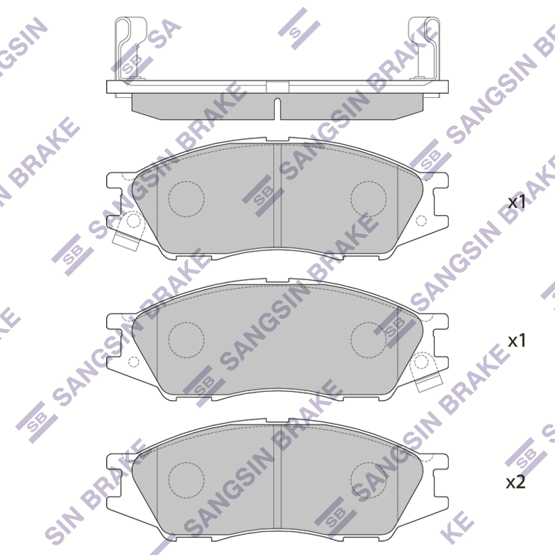 Передние тормозные колодки Sangsin SP1156