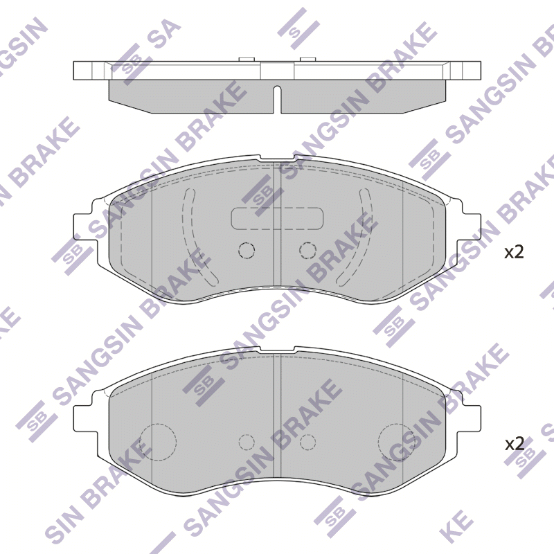 Передние тормозные колодки Sangsin SP1158
