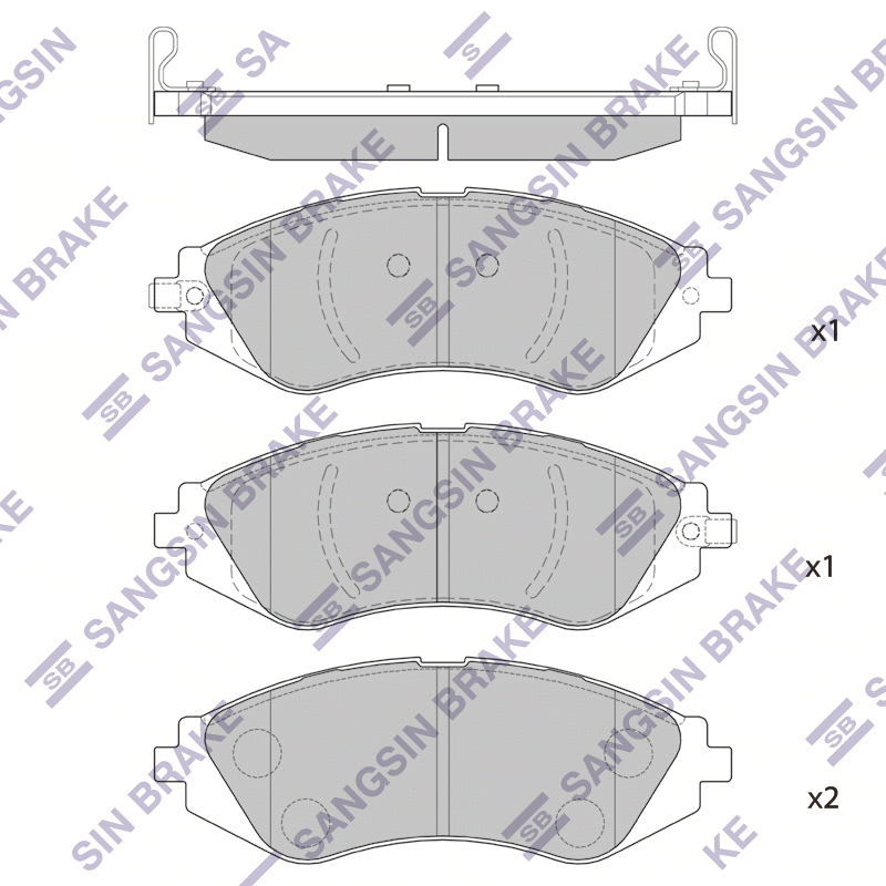 Передние тормозные колодки Sangsin SP1159