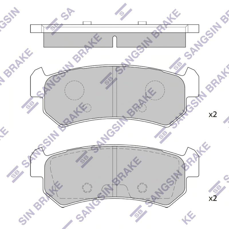 Задние тормозные колодки Sangsin SP1160