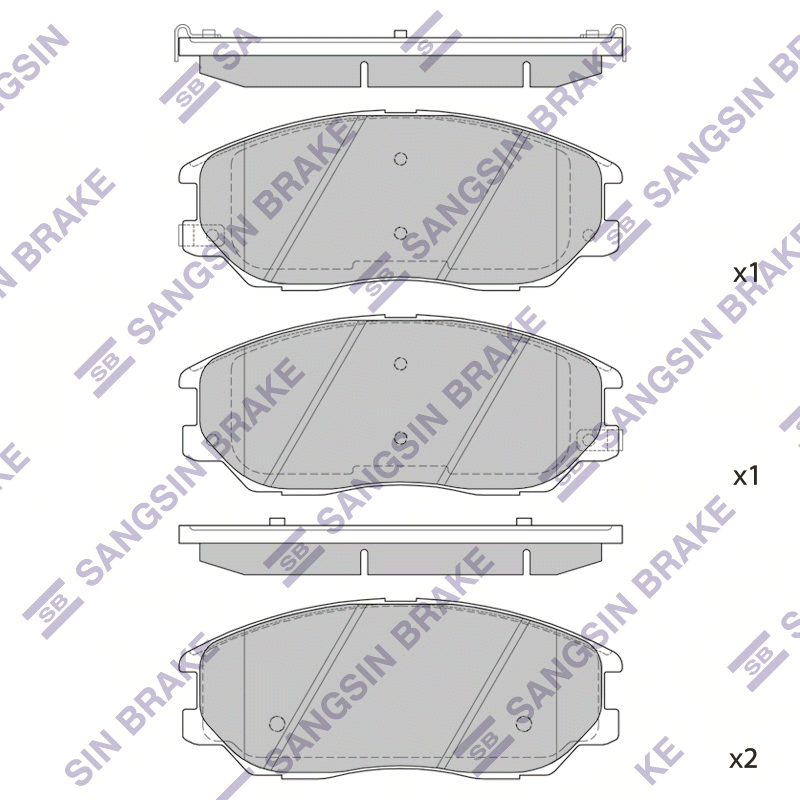 Передние тормозные колодки Sangsin SP1161