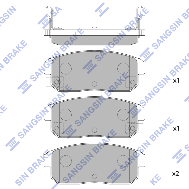 Задние тормозные колодки Sangsin SP1163