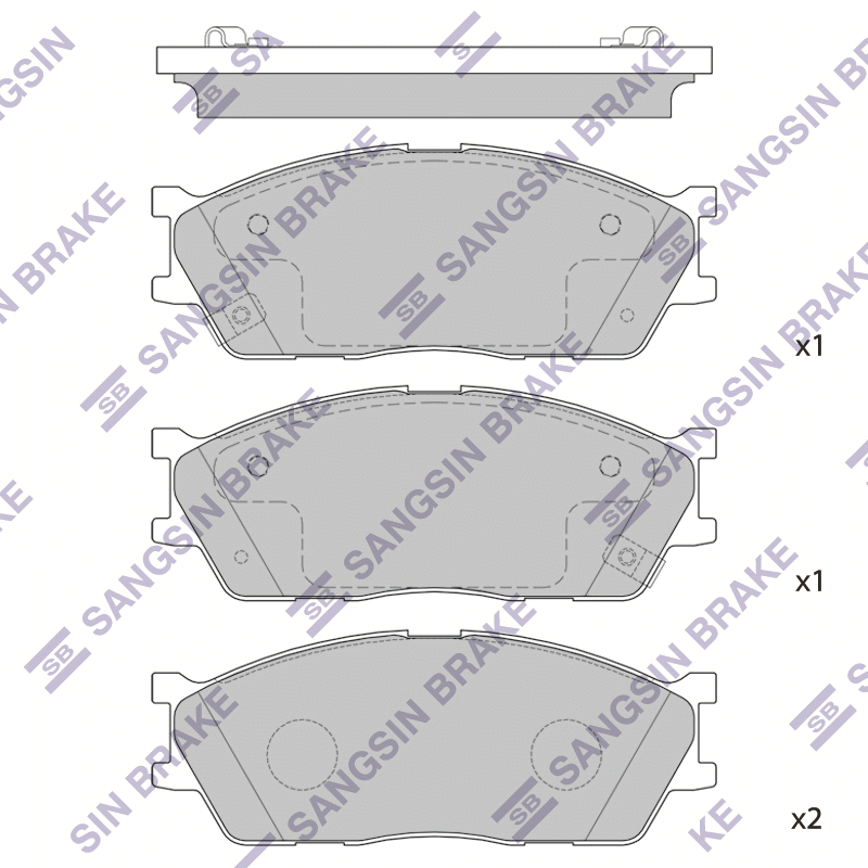 Передние тормозные колодки Sangsin SP1164