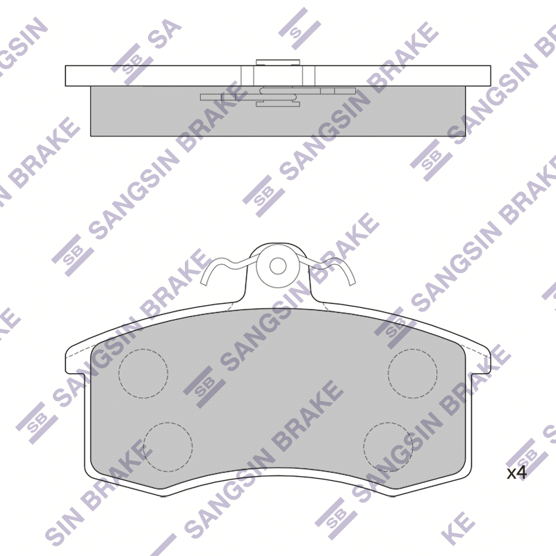 Передние тормозные колодки Sangsin SP1165
