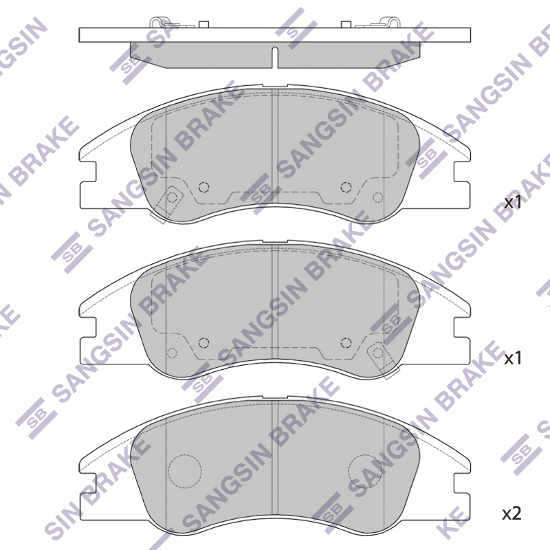 Передние тормозные колодки Sangsin SP1167