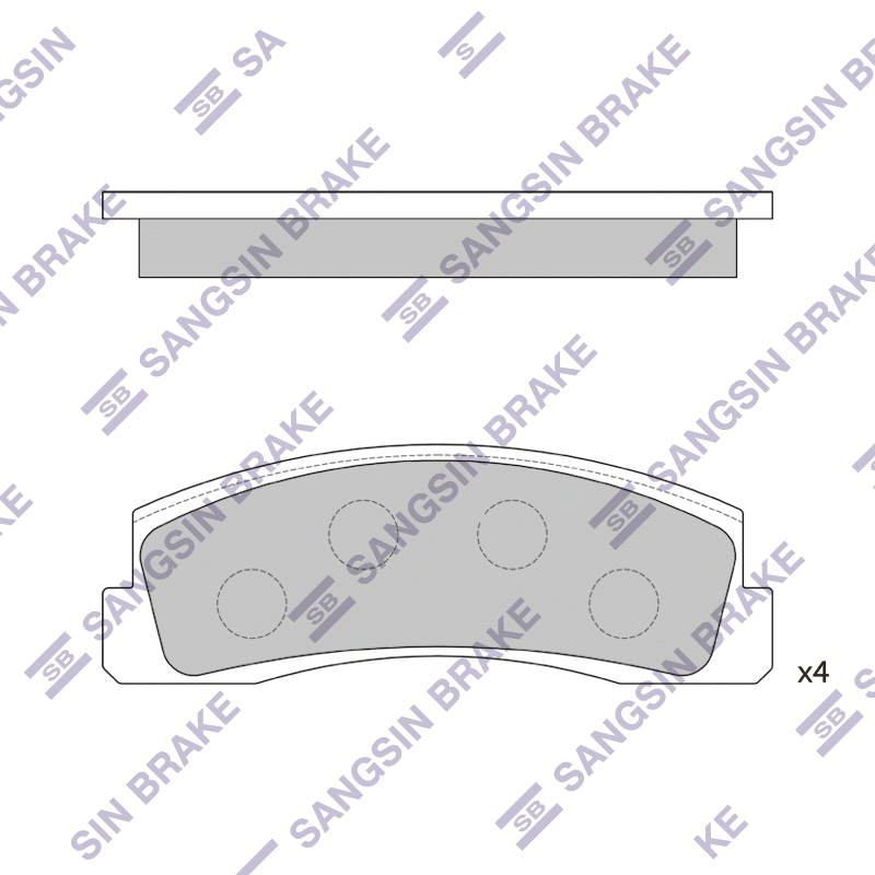 Передние тормозные колодки Sangsin SP1168