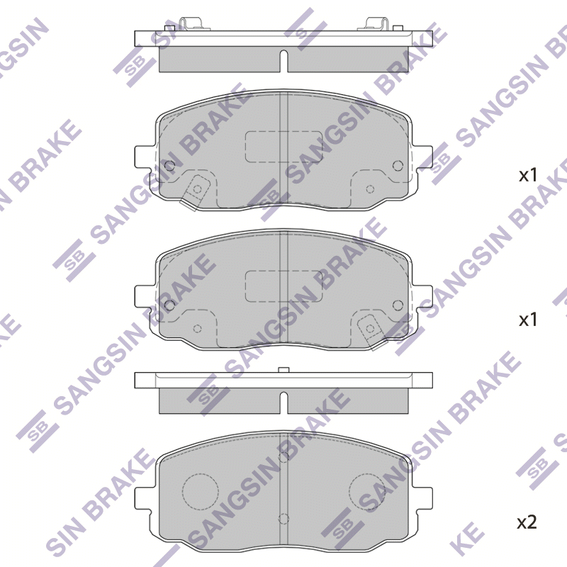 Передние тормозные колодки Sangsin SP1172