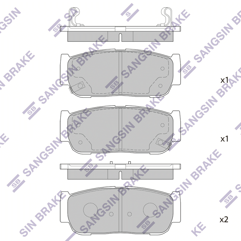 Задние тормозные колодки Sangsin SP1173