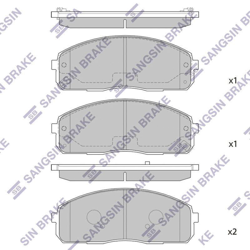 Передние тормозные колодки Sangsin SP1174