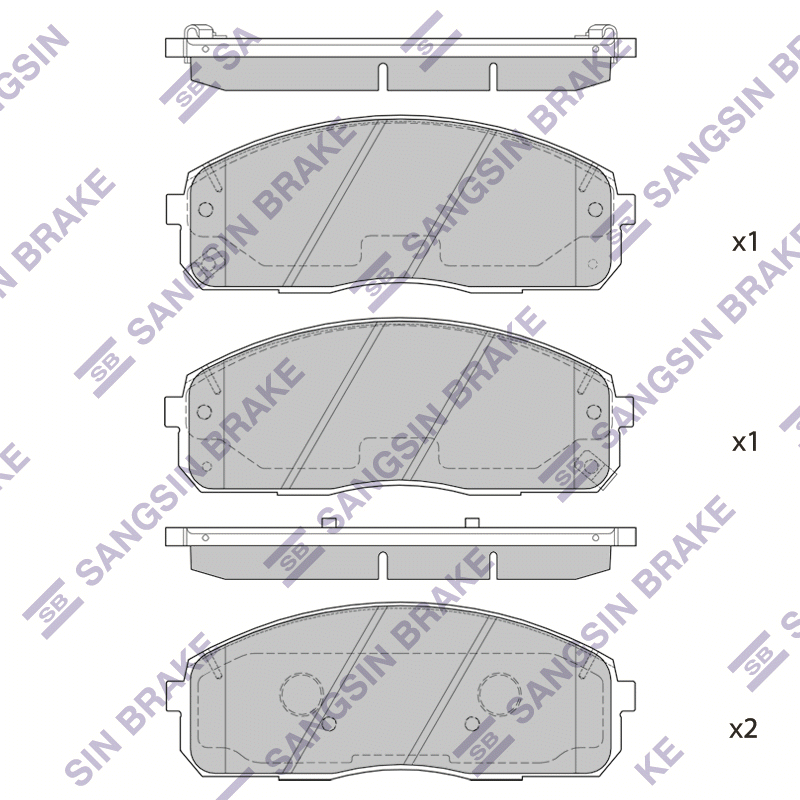 Передние тормозные колодки Sangsin SP1174A