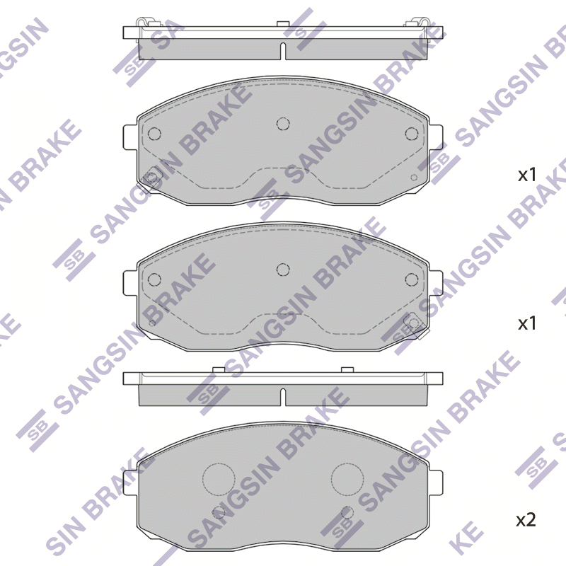 Передние тормозные колодки Sangsin SP1176