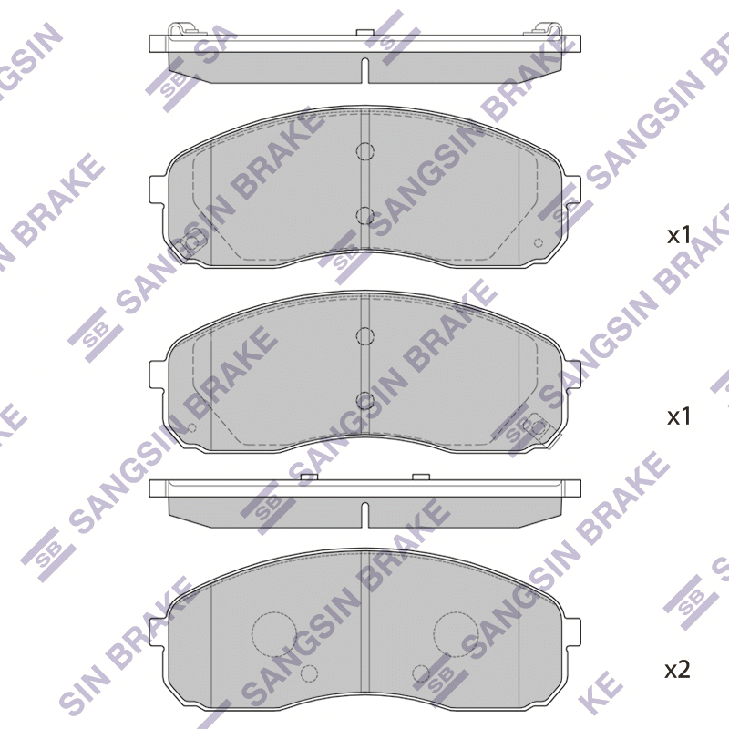 Передние тормозные колодки Sangsin SP1177