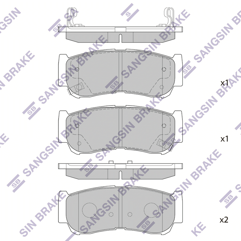 Задние тормозные колодки Sangsin SP1178