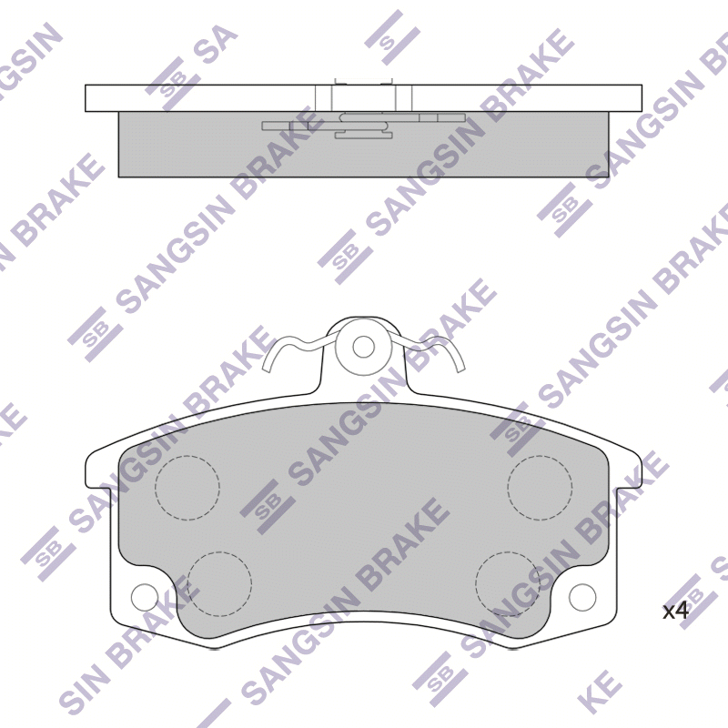 Передние тормозные колодки Sangsin SP1181
