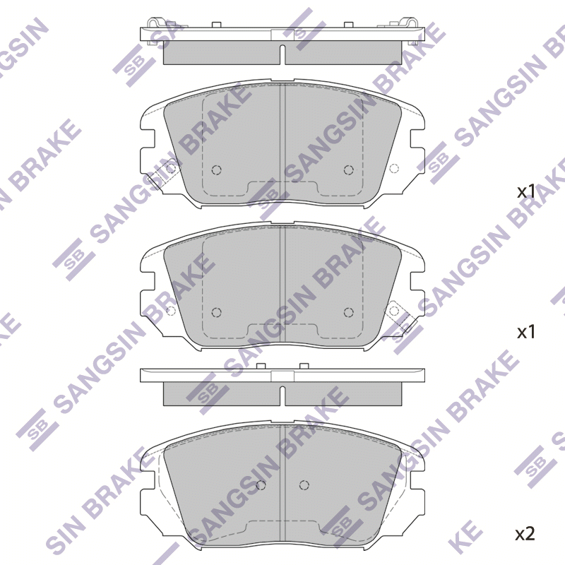 Передние тормозные колодки Sangsin SP1182