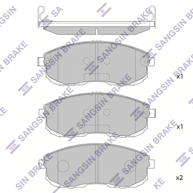 Передние тормозные колодки Sangsin SP1183