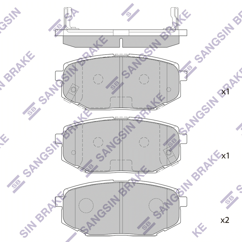 Передние/задние тормозные колодки Sangsin SP1185