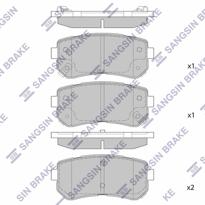 Задние тормозные колодки Sangsin SP1187