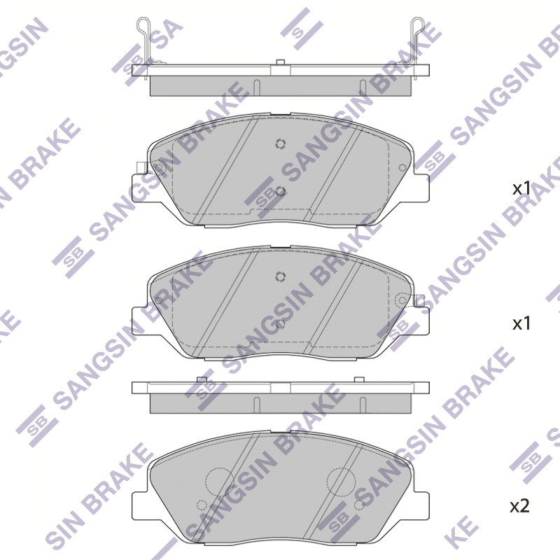 Передние тормозные колодки Sangsin SP1194