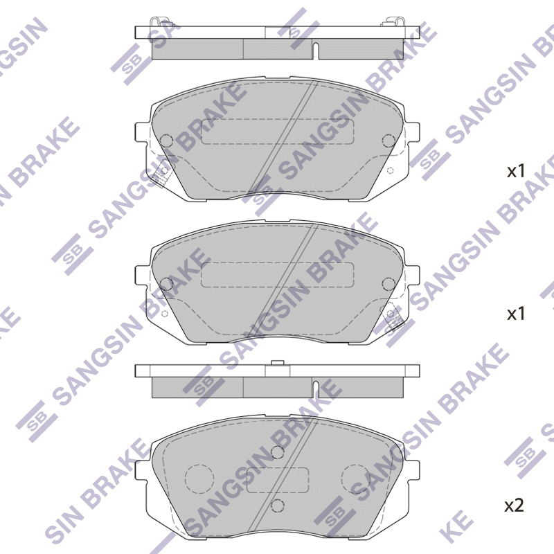 Передние тормозные колодки Sangsin SP1196