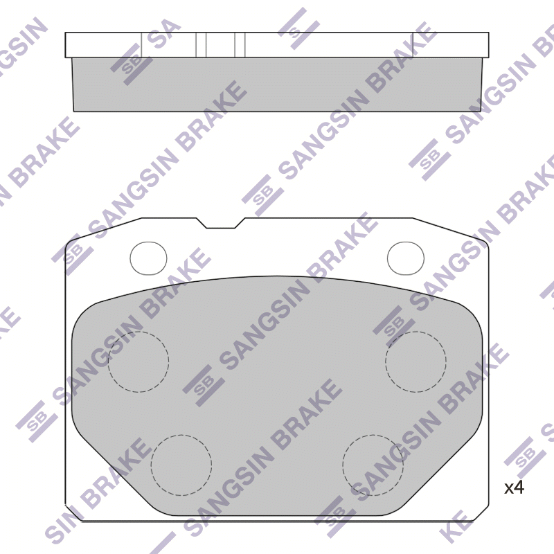 Передние тормозные колодки Sangsin SP1199