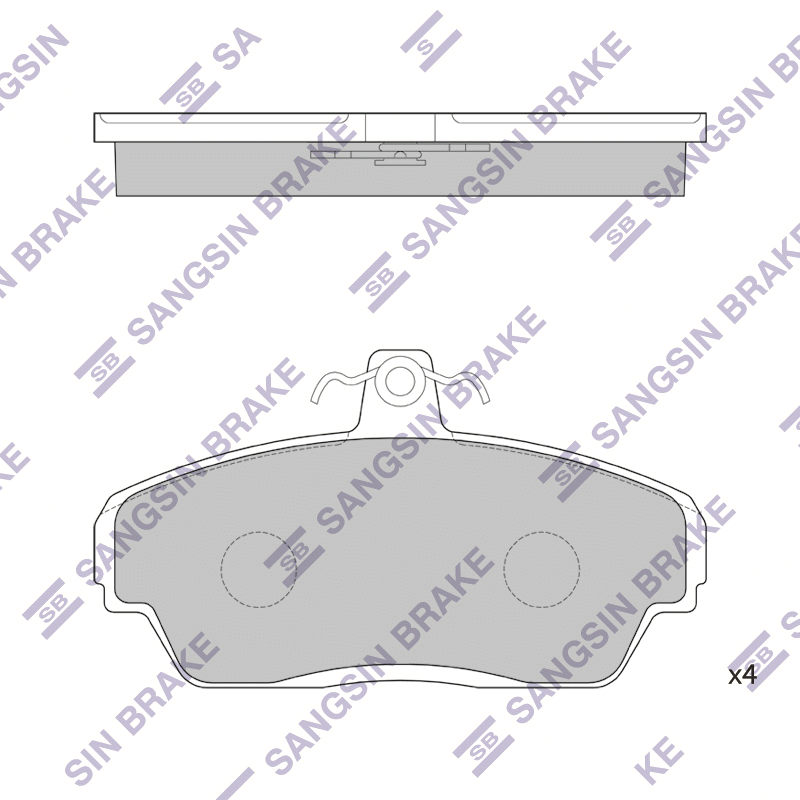 Передние тормозные колодки Sangsin SP1200