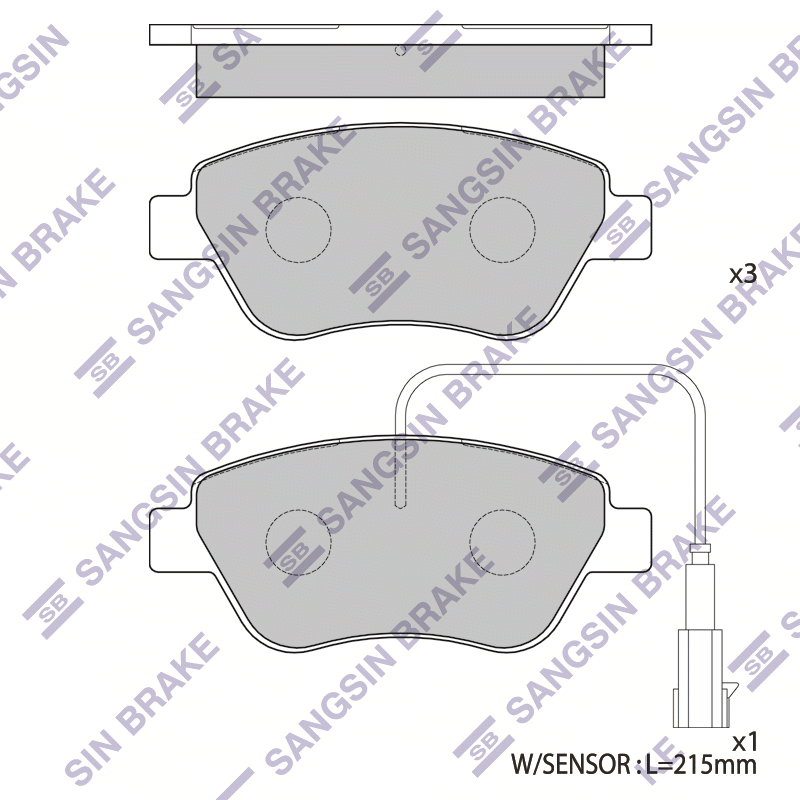 Передние тормозные колодки Sangsin SP1201