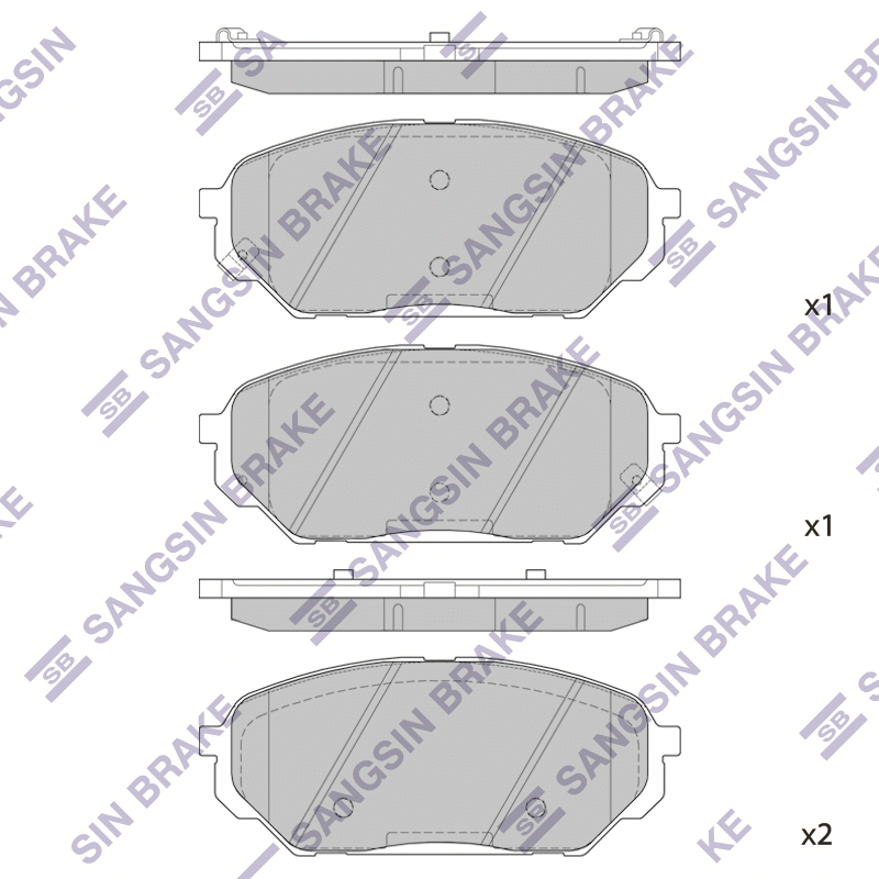 Передние тормозные колодки Sangsin SP1203