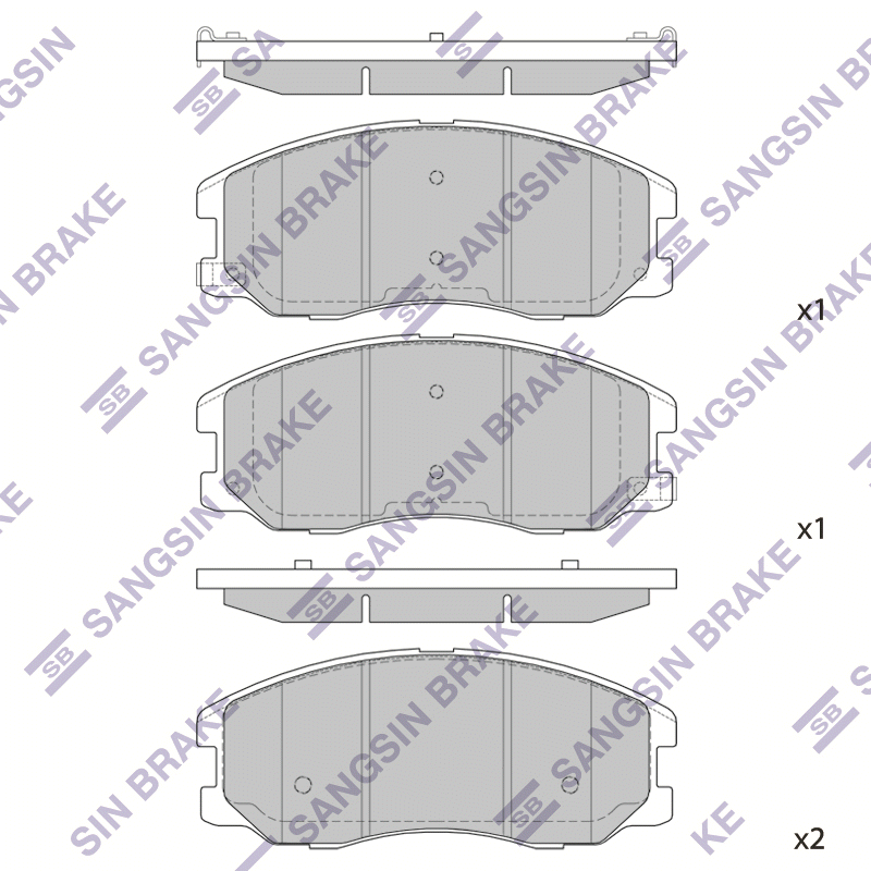 Передние тормозные колодки Sangsin SP1204