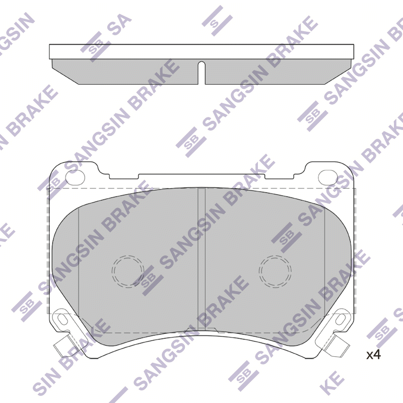 Передние тормозные колодки Sangsin SP1206