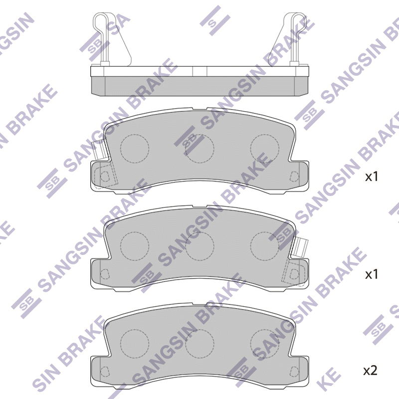 Задние тормозные колодки Sangsin SP1208
