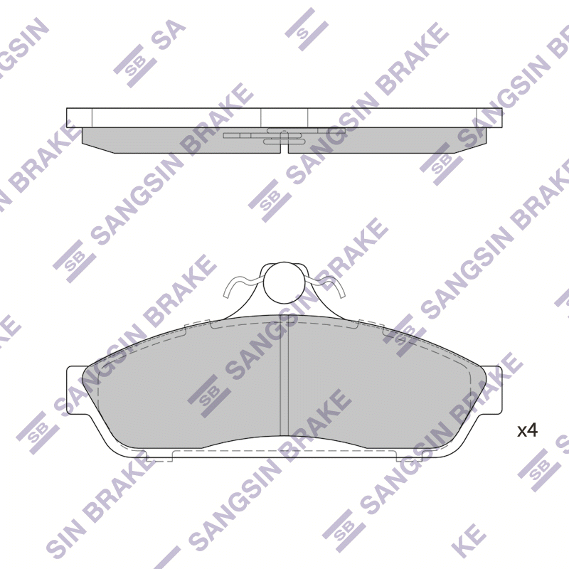 Передние тормозные колодки Sangsin SP1209