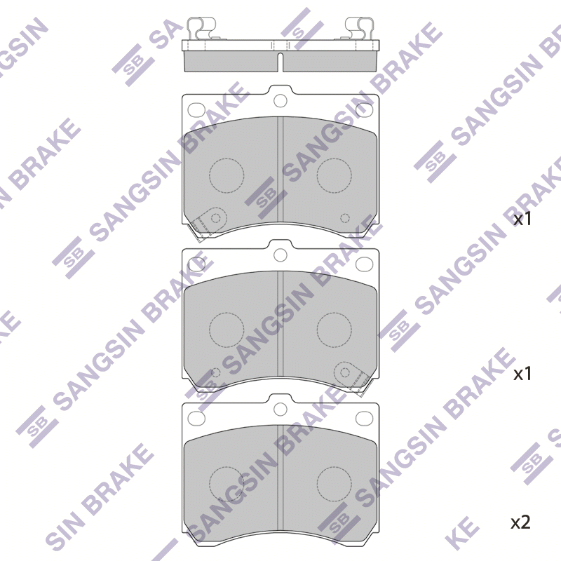 Передние тормозные колодки Sangsin SP1216
