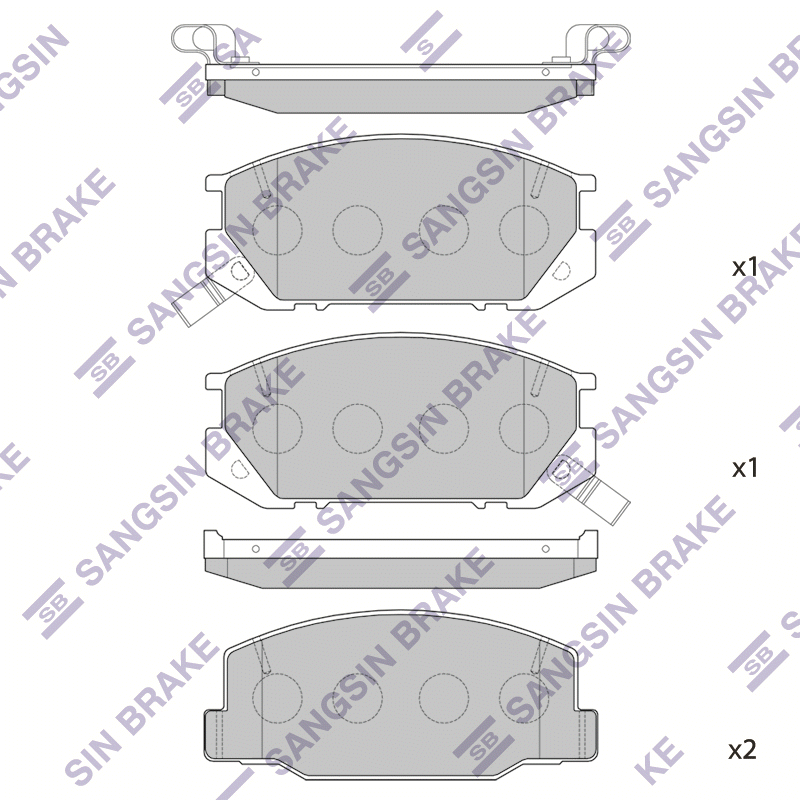 Передние тормозные колодки Sangsin SP1219