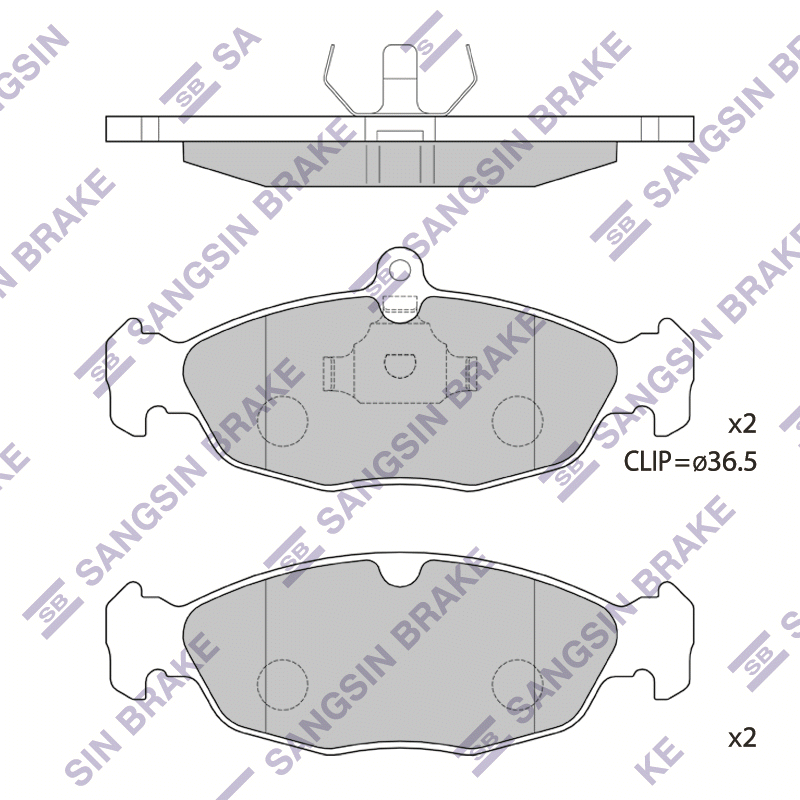 Передние тормозные колодки Sangsin SP1220