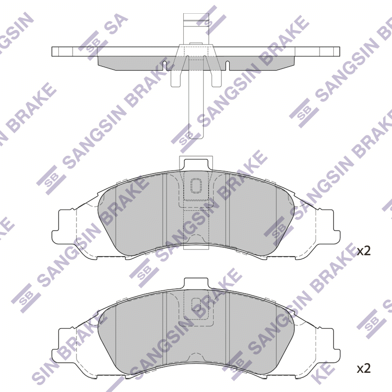 Передние тормозные колодки Sangsin SP1223