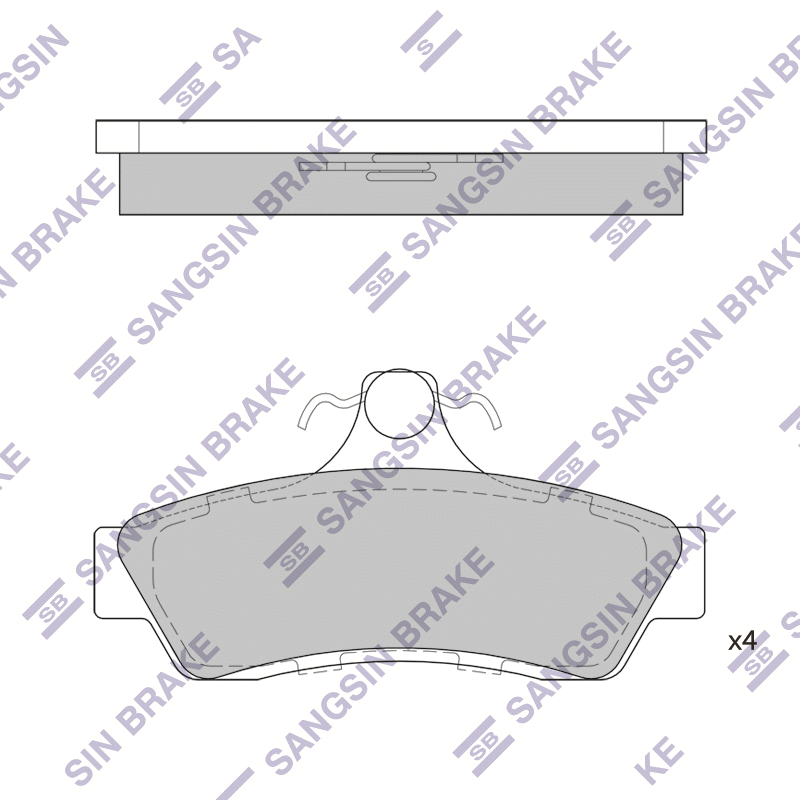 Передние тормозные колодки Sangsin SP1224