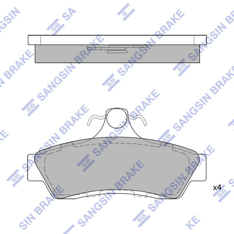 Передние тормозные колодки Sangsin SP1224A