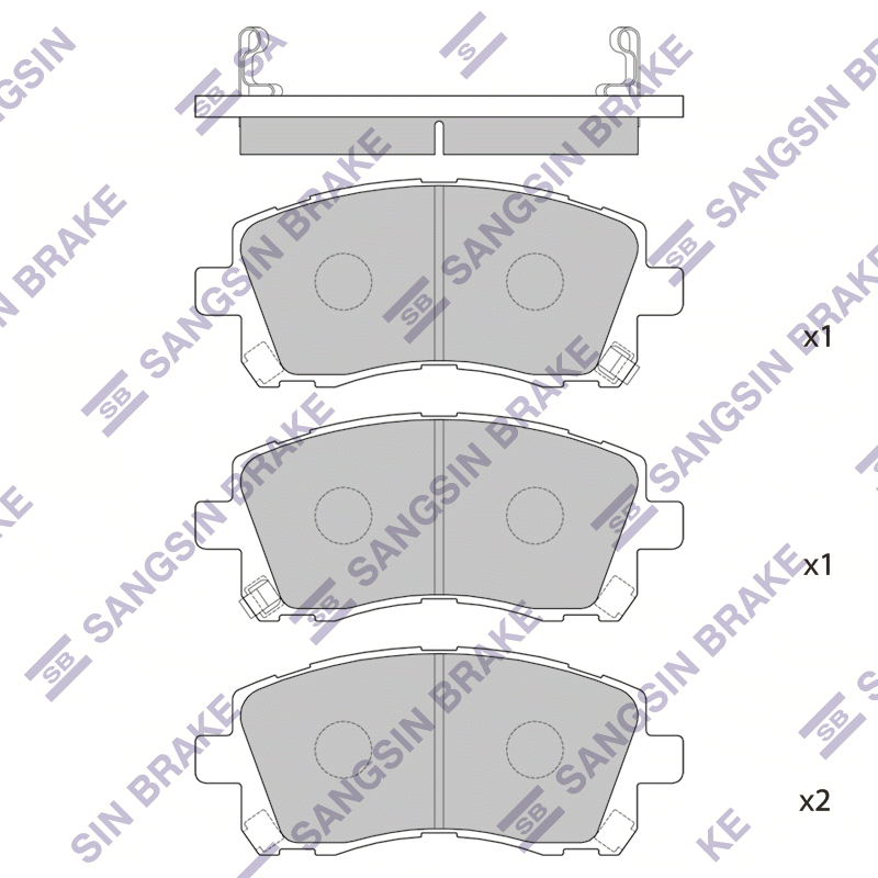 Передние тормозные колодки Sangsin SP1225