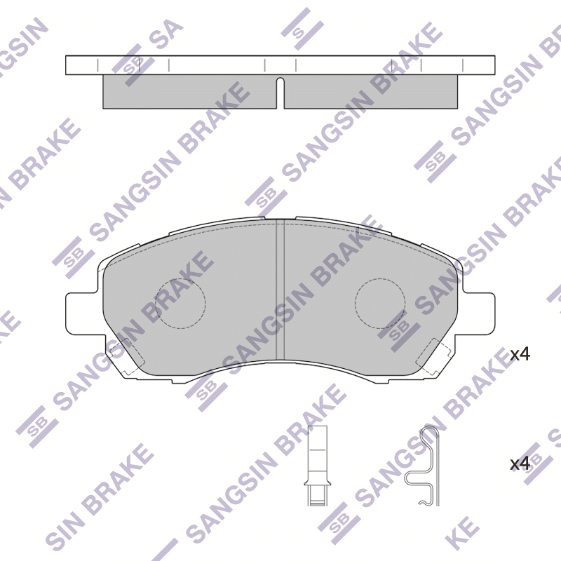 Передние тормозные колодки Sangsin SP1228