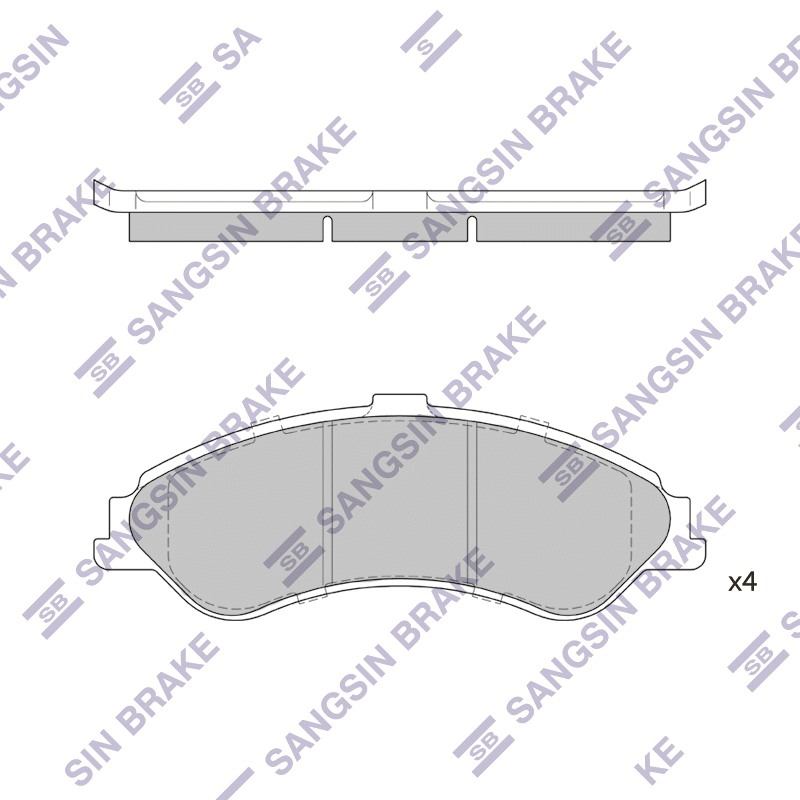 Передние тормозные колодки Sangsin SP1229
