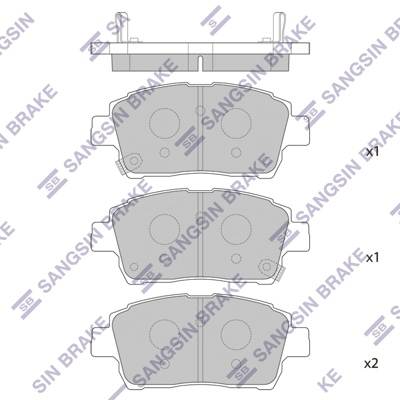 Передние тормозные колодки Sangsin SP1232