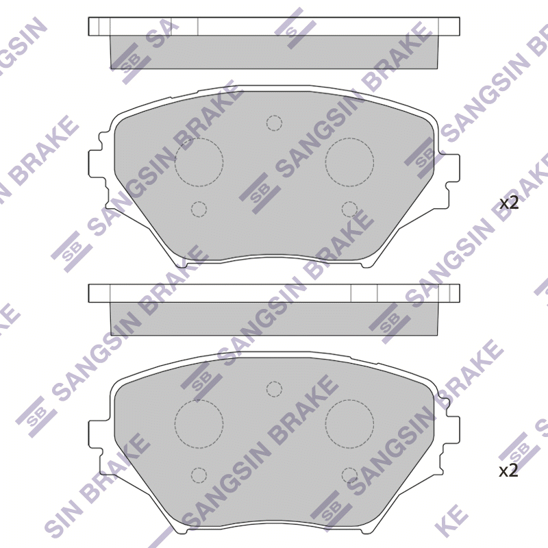 Передние тормозные колодки Sangsin SP1233